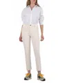 Kut From The Kloth Reese High Rise Fab Ab Ankle Straight Raw Hem In Ecru In White