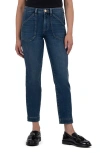 Kut From The Kloth Reese Fab Ab High Waist Ankle Slim Straight Leg Jeans In Blue