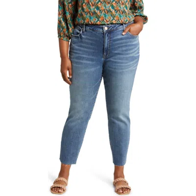Kut From The Kloth Reese Fab Ab Raw Hem High Waist Ankle Slim Jeans In Blue