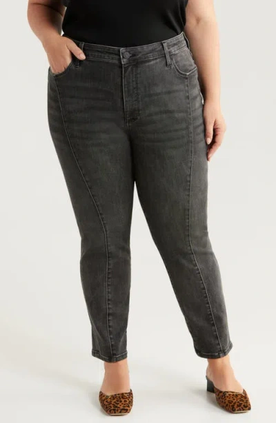 Kut From The Kloth Reese Fab Ab Seamed High Waist Ankle Slim Straight Leg Jeans In Create