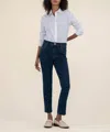 Kut From The Kloth Reese High Rise Ab Fab Ankle Straight Jeans In Harness W/euro Base Wash In Multi
