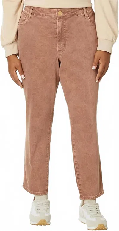 Kut From The Kloth Reese High-rise Ankle Straight Jean In Coffee In Brown