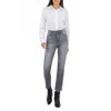 Kut From The Kloth Reese High Rise Ankle Straight Jean In Grey In Black