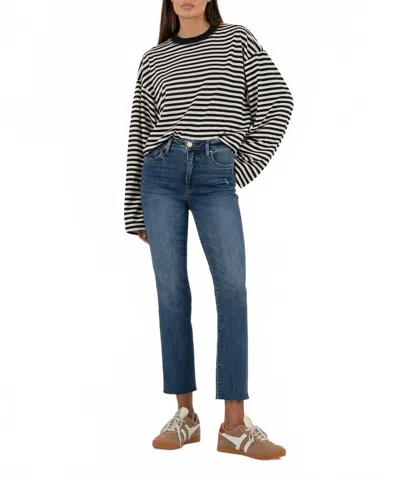Kut From The Kloth Reese High Rise Ankle Straight Jeans In Intuition In Multi