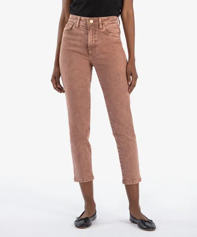 Kut From The Kloth Reese High Rise Ankle Straight Leg In Coffee