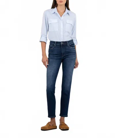 Kut From The Kloth Reese High Rise Fab Ab Ankle Straight Jean In Enchantment In Multi