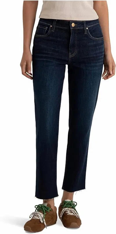 Kut From The Kloth Reese High Rise Fab Ab Ankle Straight Leg Jeans In Courageously In Blue