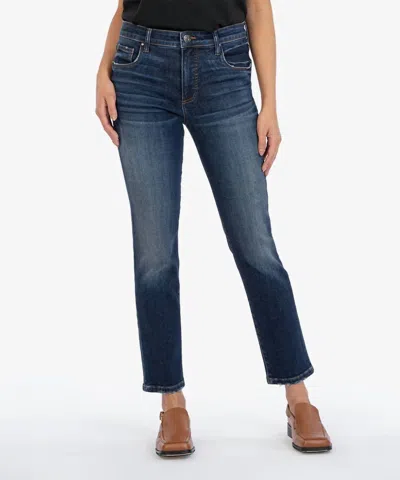 Kut From The Kloth Reese High Rise Fab Ab Ankle Straight Leg Jeans In Enchantment In Blue