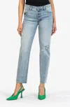 KUT FROM THE KLOTH REESE HIGH RISE FAB AB STRAIGHT IN FAIR WASH