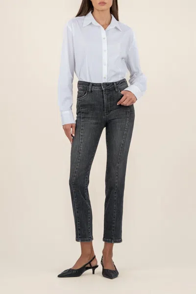 Kut From The Kloth Reese High Rise Fab Pants In Create W/ Grey Base Wash In Gray