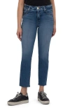 Kut From The Kloth Reese High Waist Raw Hem Ankle Straight Leg Jeans In Blue
