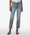 Kut From The Kloth Reese Step Hem Ankle Slim Straight Leg Jeans In Multi