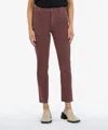 Kut From The Kloth Reese Fab Ab Raw Hem High Waist Ankle Slim Straight Leg Jeans In Blue