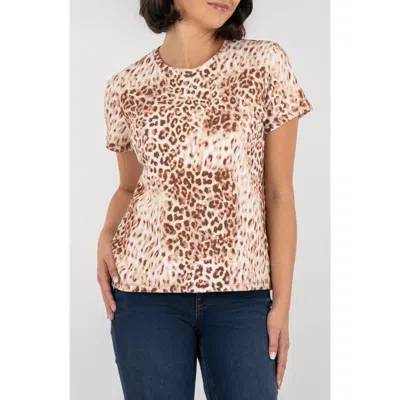 Kut From The Kloth Remington Leopard Print T-shirt In Brown