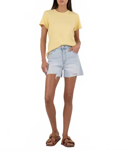 Kut From The Kloth Remington Scoop Neck Top In Butter Yellow