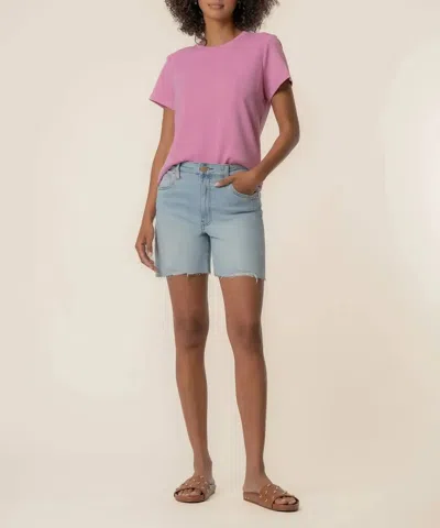 Kut From The Kloth Remington Short Sleeve Shirt In Cupcake In Blue
