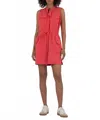 Kut From The Kloth Remy Utility Sleeveless Mini Dress In Poppy In Red