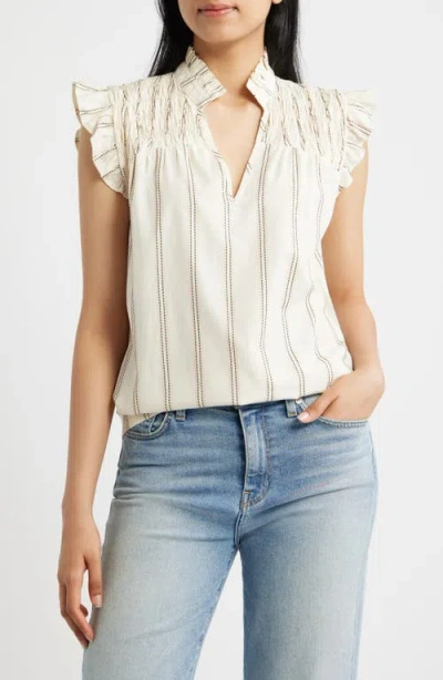 Kut From The Kloth Ronda Ruffle Sleeve Top In White