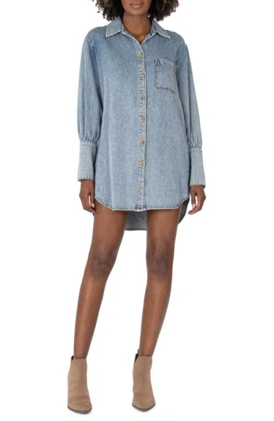 Kut From The Kloth Rooney Oversize Denim Button-up Shirt In Medium Wash