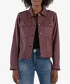 KUT FROM THE KLOTH ROSALYN TWILL TRUCKER JACKET IN AMETHYST