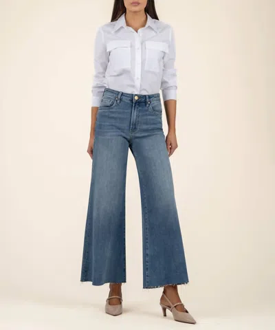Kut From The Kloth Ryan High Rise Super Wide Leg In Medium Base Wash In Multi