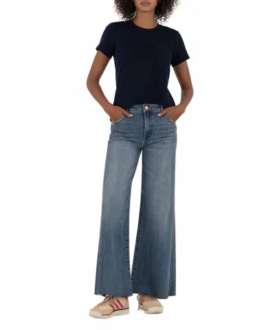 Kut From The Kloth Ryan High Rise Super Wide Leg Jeans In Believe With Medium Base Wash In Multi