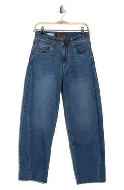 Kut From The Kloth Shay High Waist Raw Hem Wide Leg Jeans In Blue