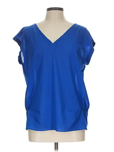 Pre-owned Kut From The Kloth Short Sleeve Blouse In Blue