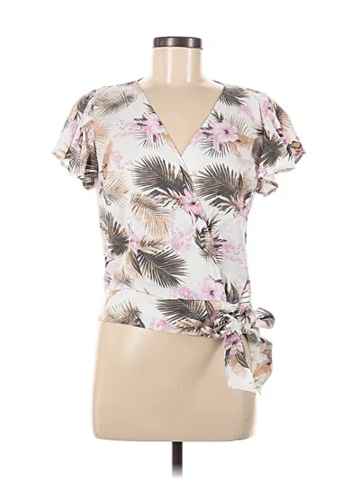 Pre-owned Kut From The Kloth Short Sleeve Blouse In Pink