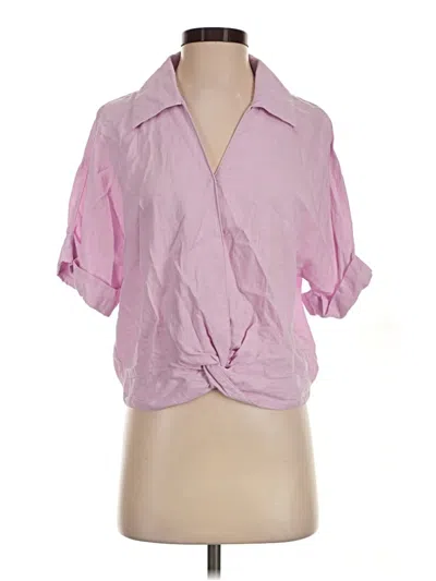Pre-owned Kut From The Kloth Short Sleeve Blouse In Pink