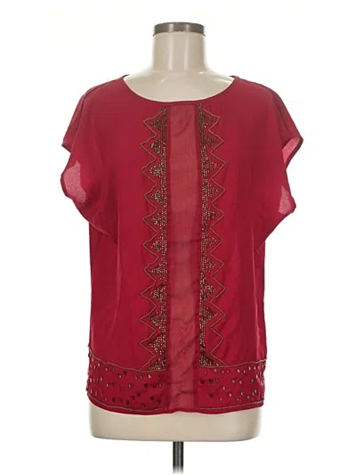 Pre-owned Kut From The Kloth Short Sleeve Blouse In Red
