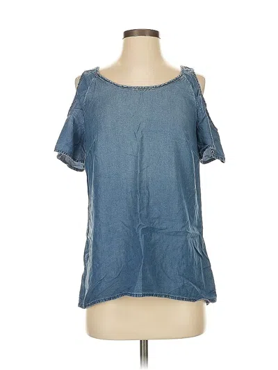 Pre-owned Kut From The Kloth Short Sleeve T-shirt In Blue