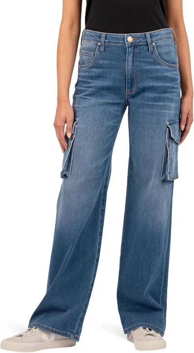 Kut From The Kloth Side Pocket Cargo Jean In Invigorated In Blue