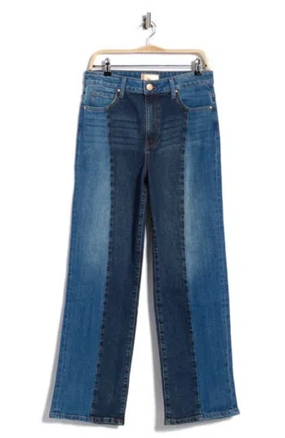Kut From The Kloth Sienna Colorblock High Waist Wide Leg Jeans In Blue