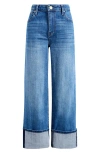 Kut From The Kloth Sienna Cuffed High Waist Wide Leg Jeans In Alert