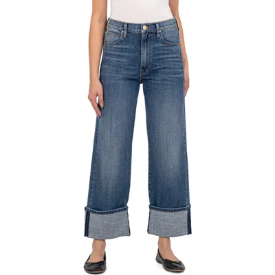 Kut From The Kloth Sienna Cuffed High Waist Wide Leg Jeans In Cuddle