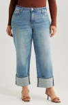 Kut From The Kloth Sienna Cuffed High Waist Wide Leg Jeans In Cuddle