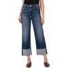 Kut From The Kloth Sienna Cuffed High Waist Wide Leg Jeans In Unspeakable