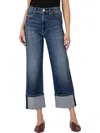 Kut From The Kloth Sienna Cuffed High Waist Wide Leg Jeans In Blue