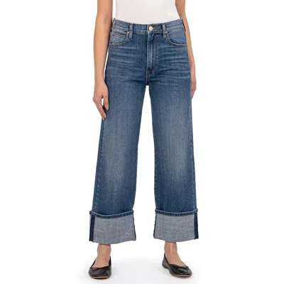 Kut From The Kloth Sienna High Rise Wide Leg Jeans In Alert In Blue