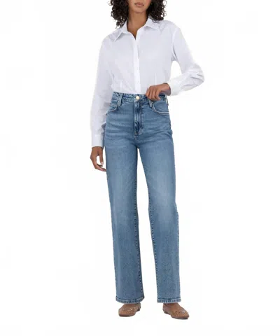 Kut From The Kloth Sienna High Rise Wide Leg Jeans In Decisive In Blue