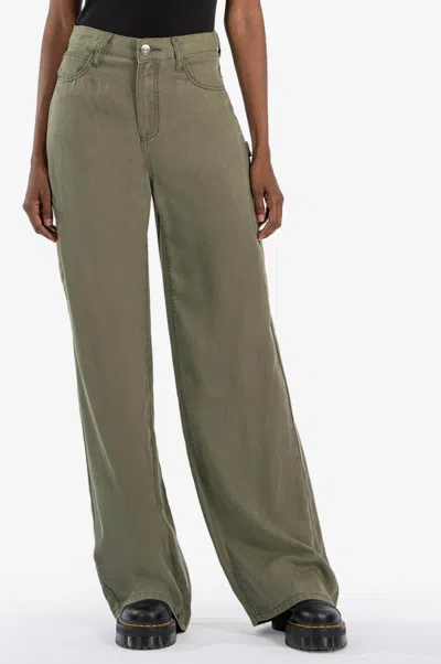 Kut From The Kloth Sienna High Rise Wide Leg Pant In Olive In Green