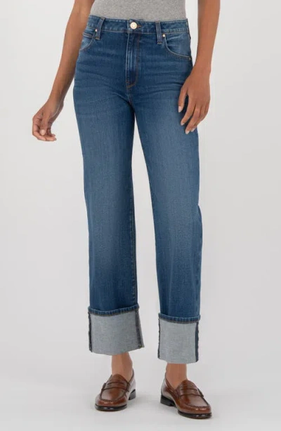 Kut From The Kloth Sienna High Waist Relaxed Straight Leg Jeans In Blue