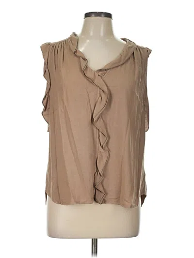 Pre-owned Kut From The Kloth Sleeveless Blouse In Tan