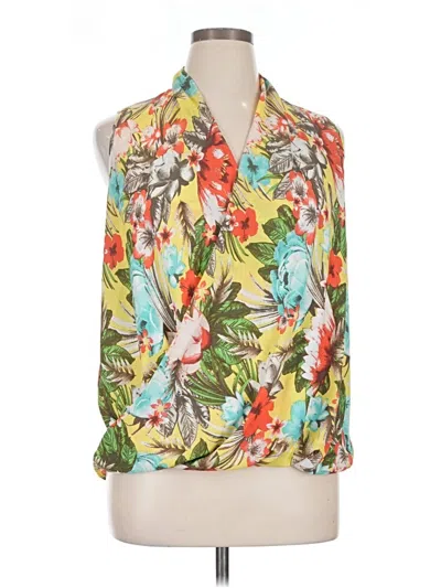 Pre-owned Kut From The Kloth Sleeveless Blouse In Yellow