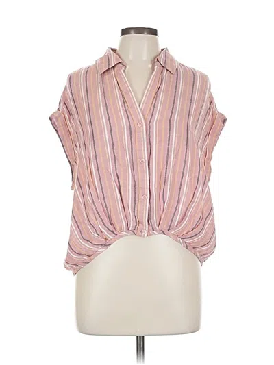 Pre-owned Kut From The Kloth Sleeveless Button Down Shirt In Pink