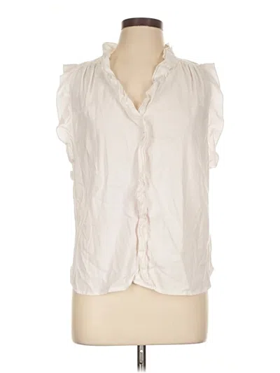 Pre-owned Kut From The Kloth Sleeveless Button Down Shirt In White