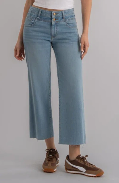Kut From The Kloth Stacked High Waist Ankle Wide Leg Jeans In Blue