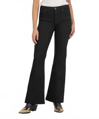 Kut From The Kloth Stella Fab Ab Flare Jean In Black In Orange