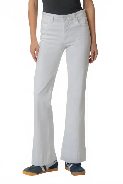 Kut From The Kloth Stella High Rise Flare Jeans In Optic White In Gray